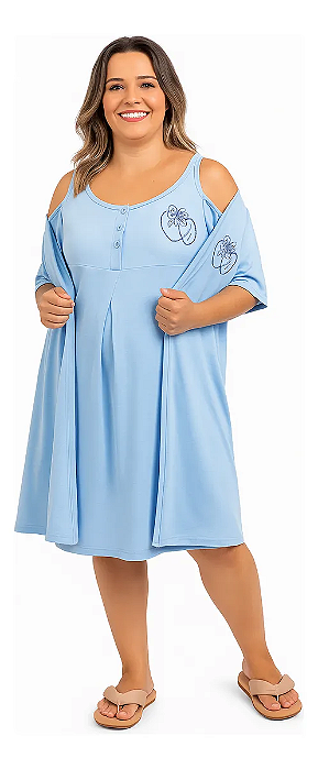 Jogo Robe Premium Bordado | Conforto & Elegância Maternidade