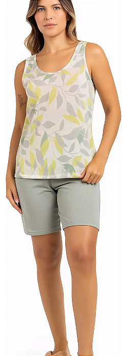 Short Doll Feminino Estampado Floral Conforto Verão Charme