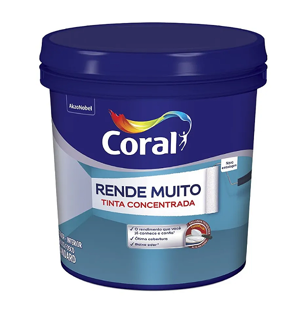 Coral Tinta Acrílica Rende Muito Branca (15L) Balde