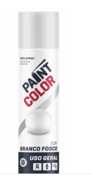Paint Color Tinta Spray Uso Geral Branco Fosco (400ML/190G)