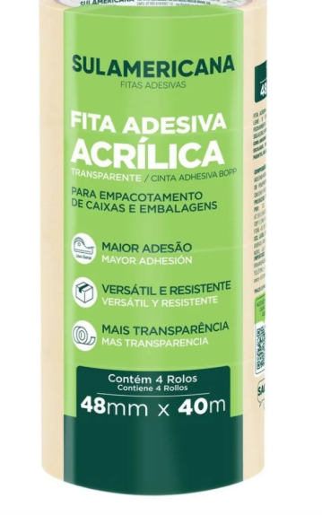 Adelbras Fita Crepe Transparente Empacotamento 48x40 (UNID)