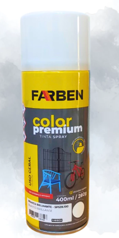 Farben Spray Premium UG Branco Fosco (400ML/280G)