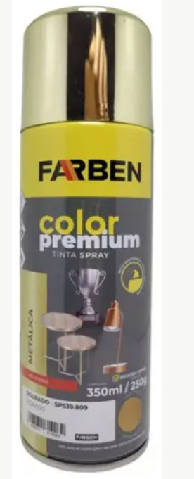Farben Spray Premium UG Dourado Metalico (350ML/250G)