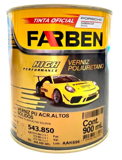 Farben Verniz PU Acrílico Alto Sólido (900ML) S/Catalisador