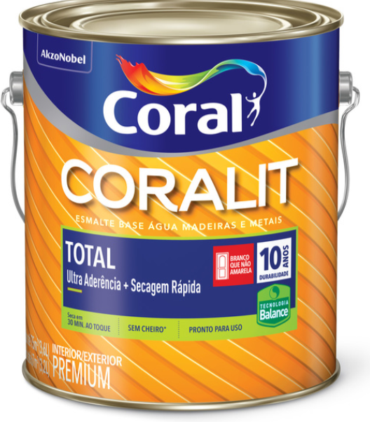 Coral Coralit Esm Sint Secagem Branco Base Água(900ML)
