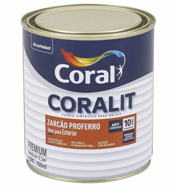 Coral Coralit Zarcão Laranja Proferro Secagem Rápida(900ML)