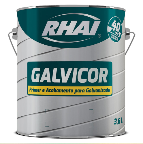 Rhai Galvicor Esmalte Primer + Acabamento Preto Brilhante (3,6L)