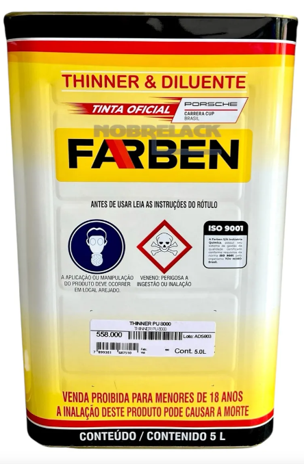 Farben Thinner/Diluente PU e Poliester 8000(5L)