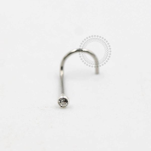 NR10 Nostril Cristal Aço 316L Solda Prata