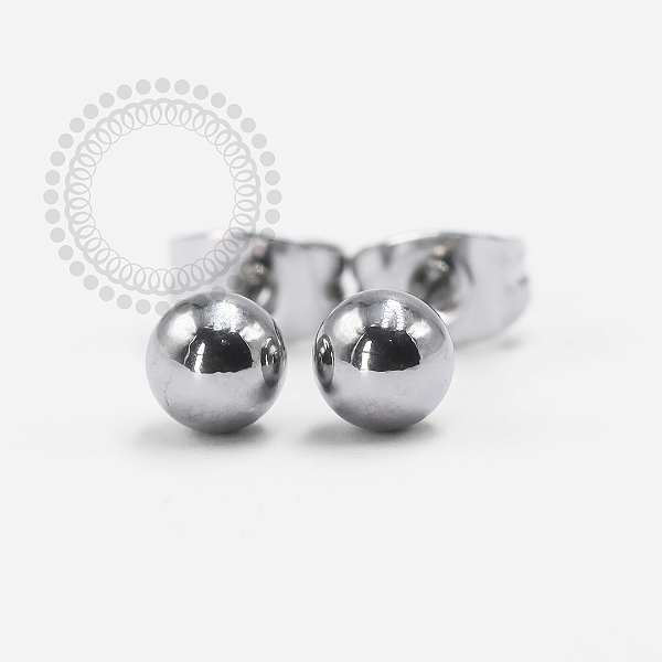PB137 Brinco Esfera Lisa Aço 316L
