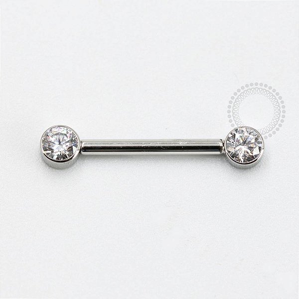 PB91 Nipple CZ Flat Push Pin Aço 316L