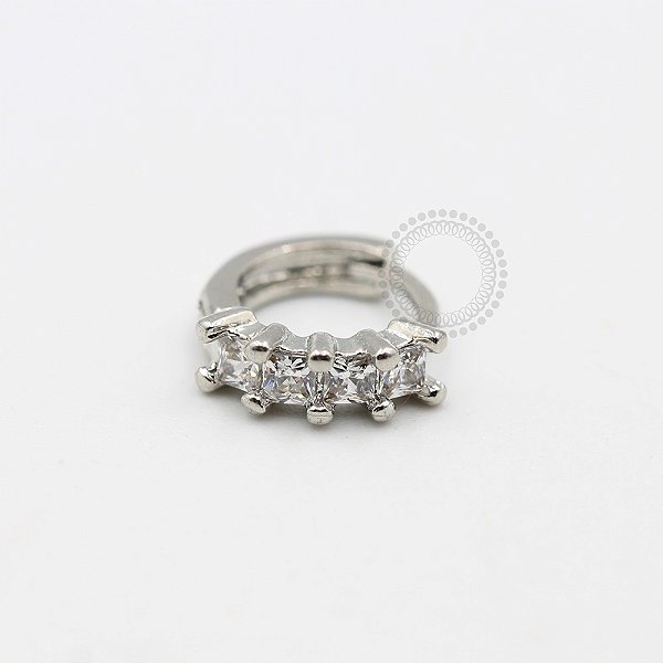 ARA17 Argola Articulada 4 CZ Externa Banho Ródio