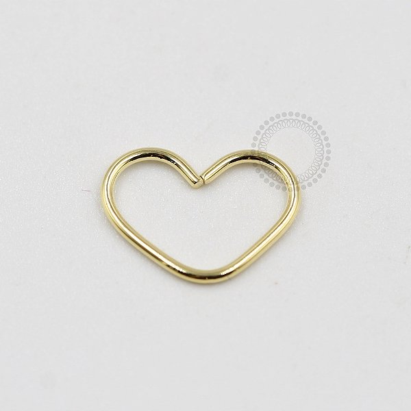 CR02 Daith Coração Fino Banho Ouro 18K