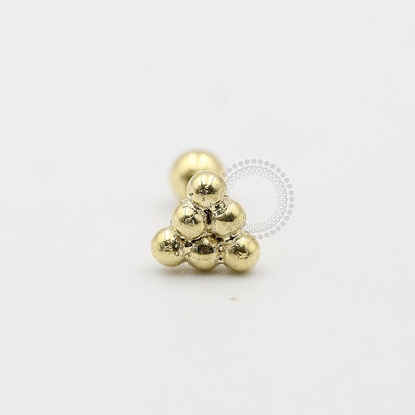 MB52 Microbell Pirâmide Esferas Banho Ouro