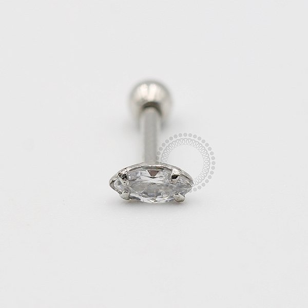 MBA03 Microbell Navete Zirconia Banho Ródio