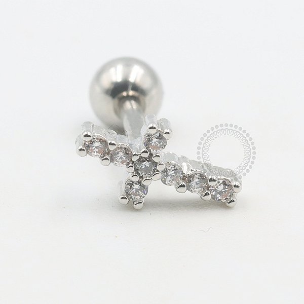 MBA102 Microbell Cruz Cravejado Banho Ródio