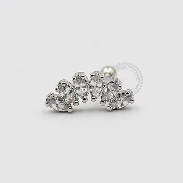 MBA18 Microbell Cluster Navetes Banho Ródio