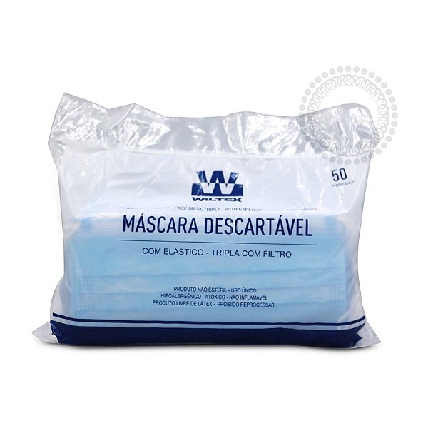DC03 Máscaras Descartáveis Tripla Com Filtro 50 UND