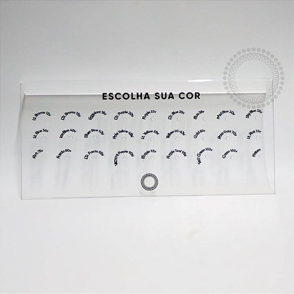 EP11 Tabela Acrilica Para Joias Anodizadas