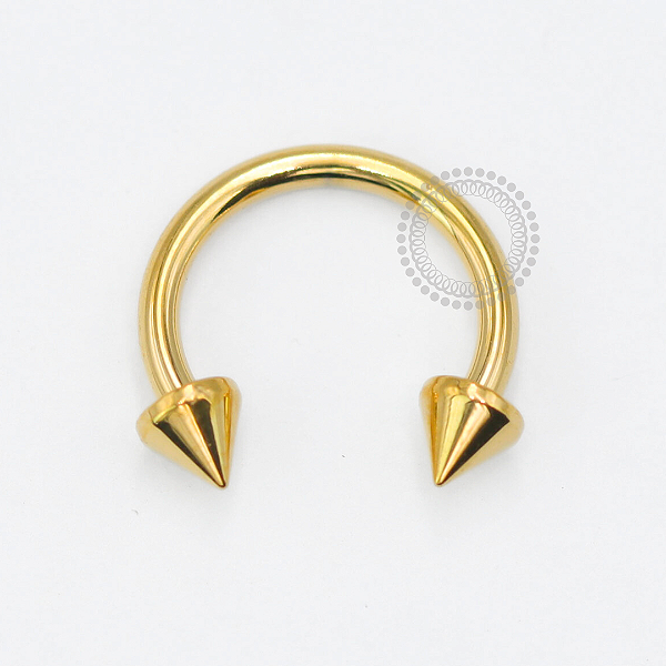 TN1854 Ferradura Spike Titânio PVD Gold