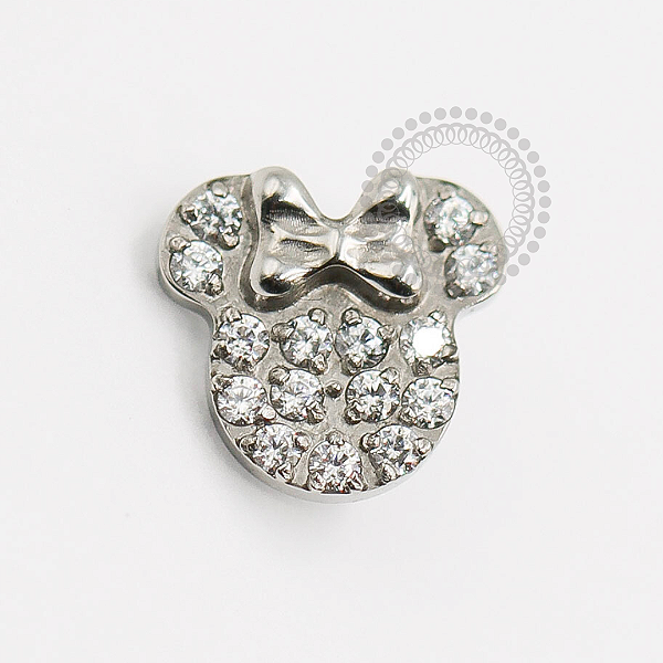 TN1887 Topo Minnie Mouse Titânio ASTM F-136