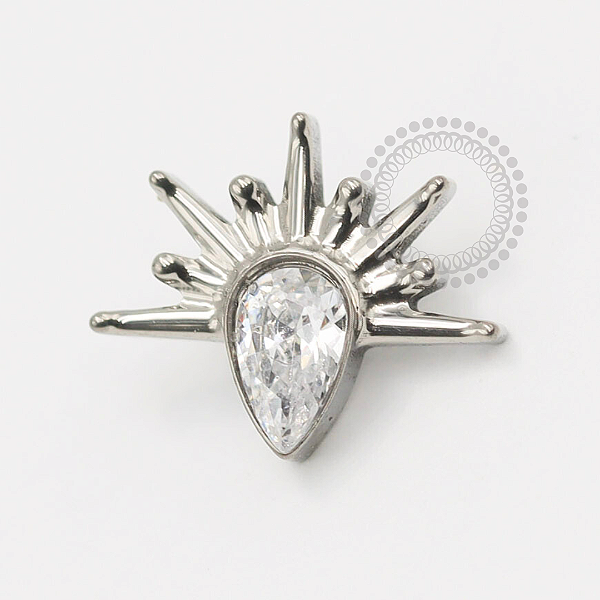 TN1894 Topo Gota Com Raios Titânio ASTM F-136