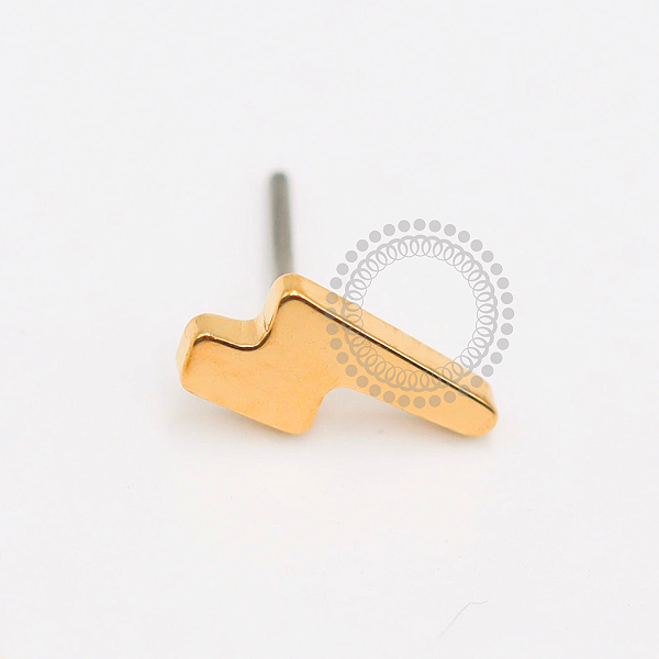 TN1902 Topo Raio Push Pin Titânio PVD Gold