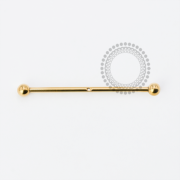 TN1927 Transversal Rosca Central Titânio PVD Gold