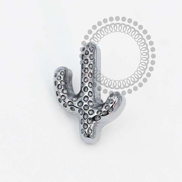 TN1991 Topo Cacto Polaskia Chichipe Titânio ASTM F-136