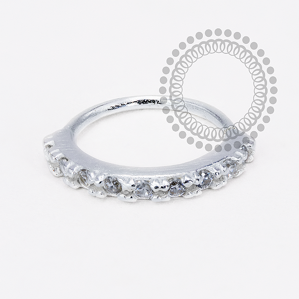 PR27 Argola Cravejada Prata 925