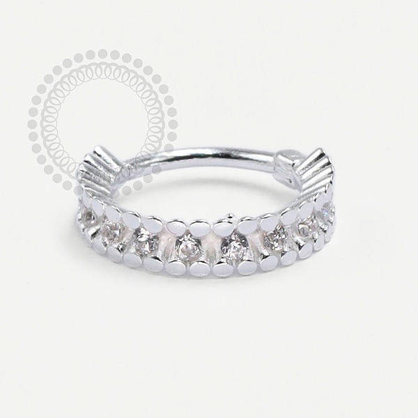 PR28 Segmento Cravejado Luxo Prata 925