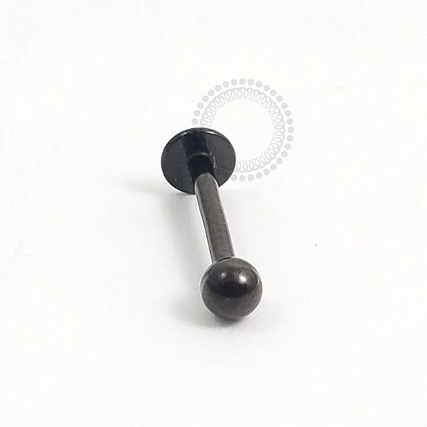 PVD01 Labret Aço PVD Black
