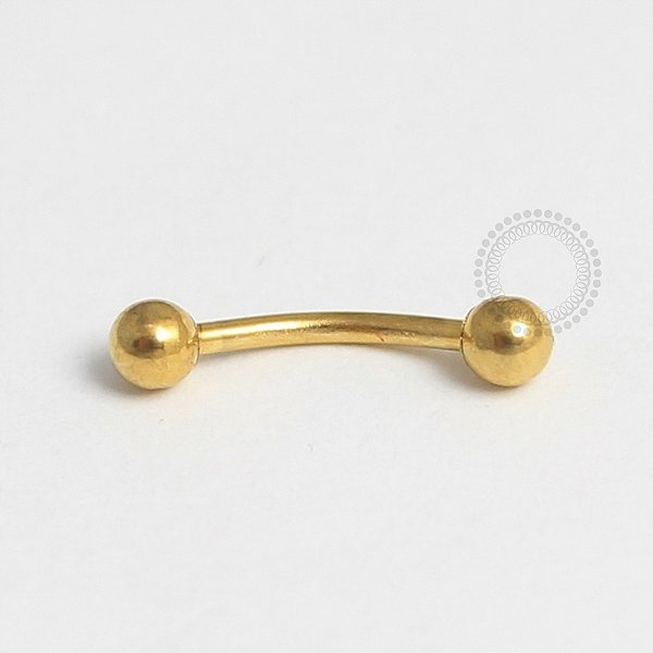 PVD15 Microbell Curvo Aço PVD Gold