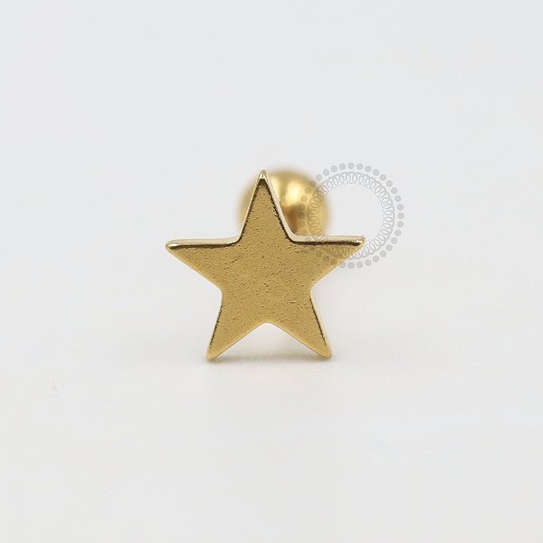 PVD33 Microbell Estrela Aço PVD Gold