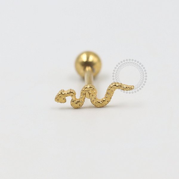 PVD35 Microbell Reto Cobra Aço PVD Gold