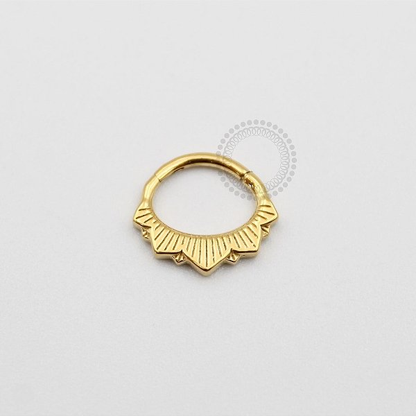 PVD38 Segmento Frontal Indiano Aço PVD Gold