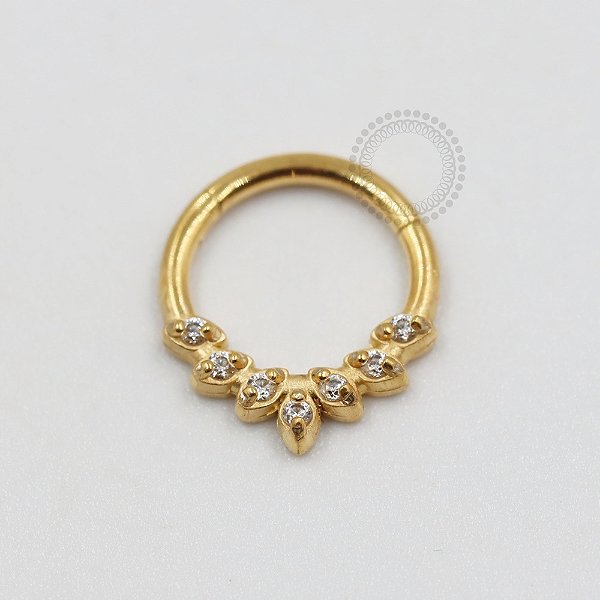 PVD47 Segmento Frontal 7 Navetes Aço PVD Gold