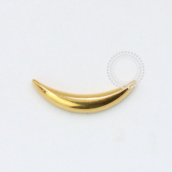 TN1058 Topo Lua Crescente Lisa Titânio PVD Gold