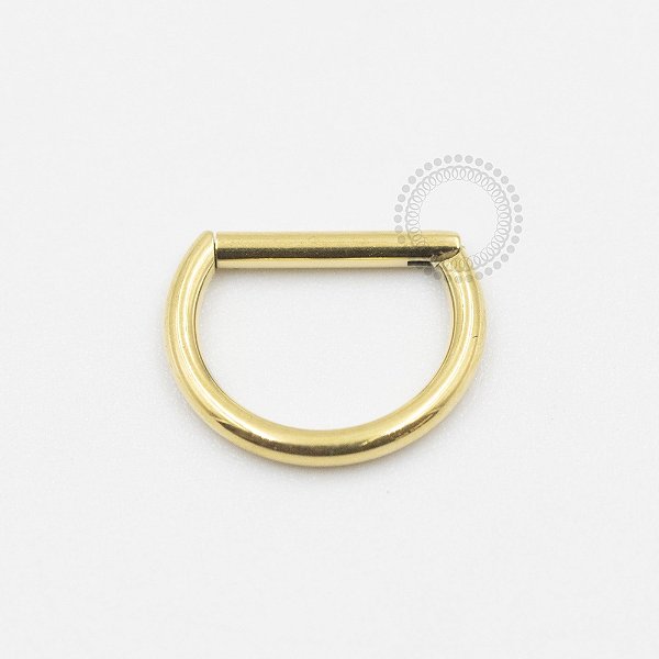 TN1148 Segmento Haste Reta Nostril Titânio PVD Gold