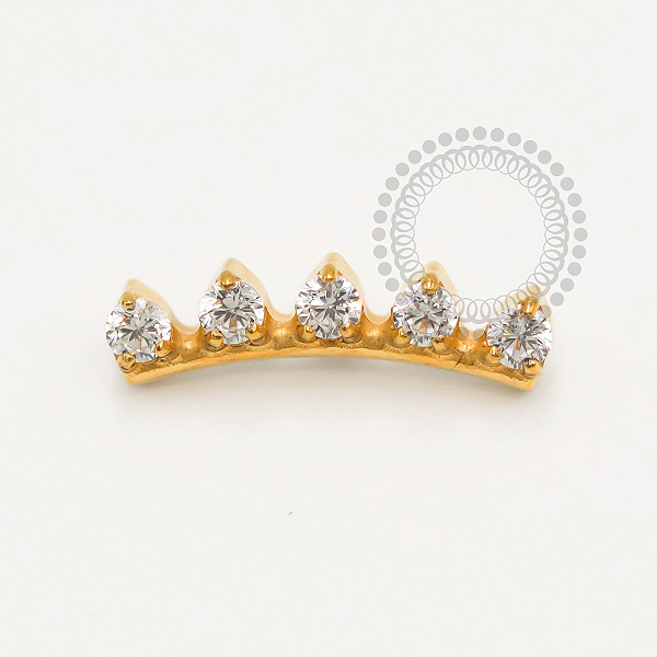 TN1206 Topo Cluster 5 CZ Titânio PVD Gold