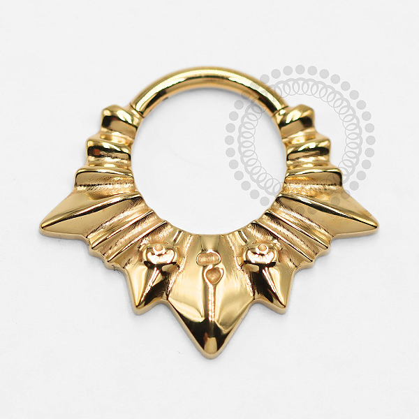 TN1384 Segmento Frontal Raios Metal Titânio PVD Gold