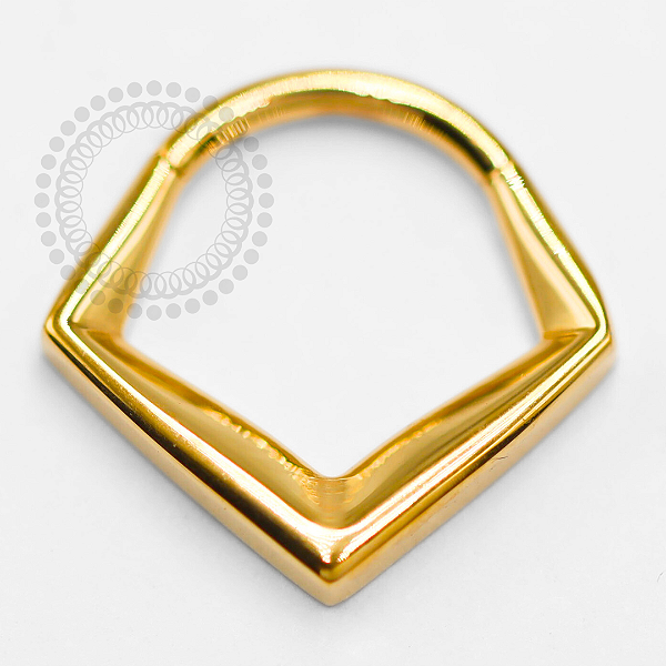 TN1404 Segmento 8mm Geométrico 3 Pontas Titânio PVD Gold