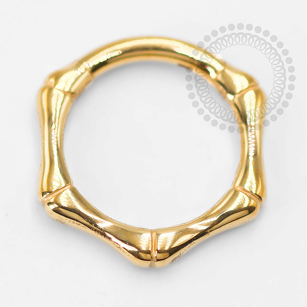 TN1407 Segmento Frontal 8mm Bambu Titânio PVD Gold