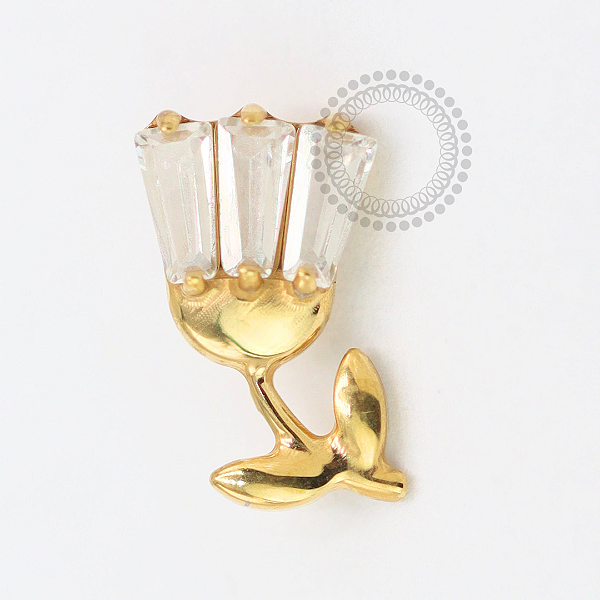 TN1476 Topo Flor De Gelo Titânio PVD Gold