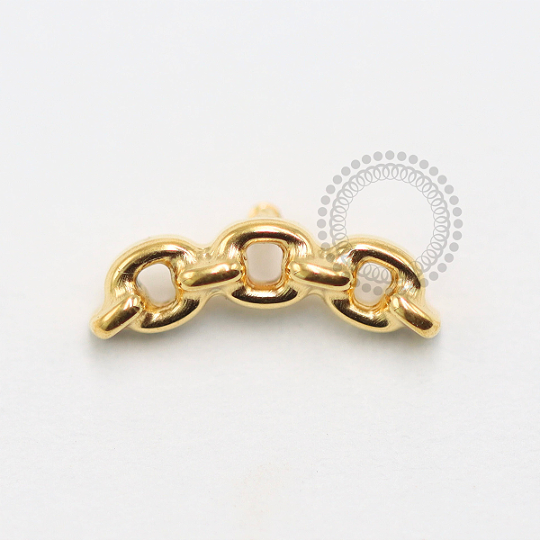 TN1479 Topo Cluster Elos Corrente Titânio PVD Gold