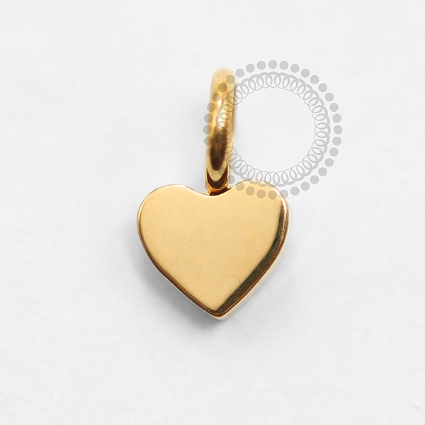 TN1556 Pingente Coração Titânio PVD Gold