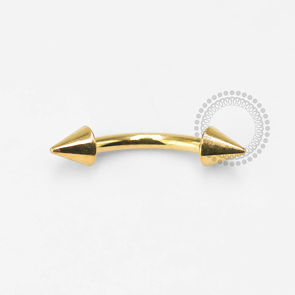 TN1670 Microbell Curvo Spike Titânio PVD Gold
