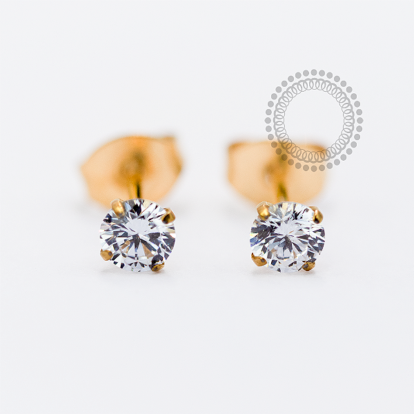 TN1726 Brinco Zircônia Titânio PVD Gold