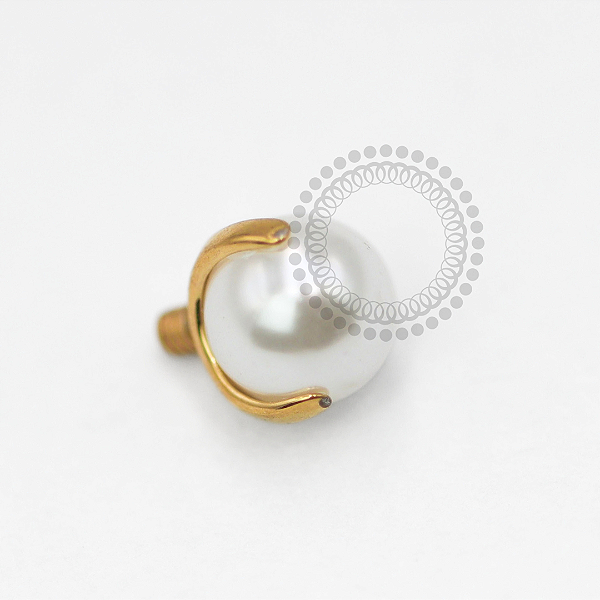 TN1737 Topo Pérola 4.5mm Titânio PVD Gold