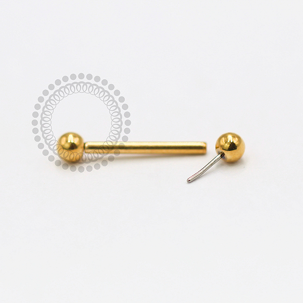 TN1763 Microbell Reto Push Pin Titânio PVD Gold